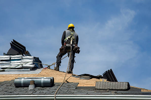 Professional Roofing technician working in Elliston, VA